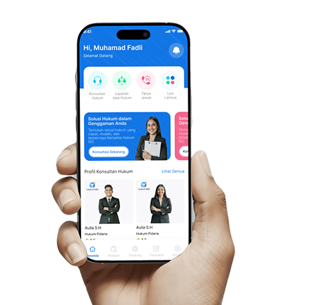 Hand holding smartphone with HukumGO app