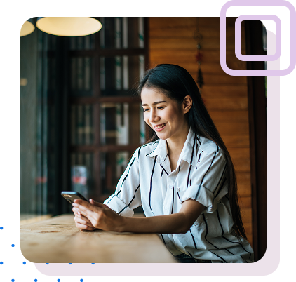 Professional woman using legal consultation app